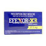 エフェクサー XR　Efexor-XR, ベンラファキシン 37.5mg カプセル (Wyeth) 箱